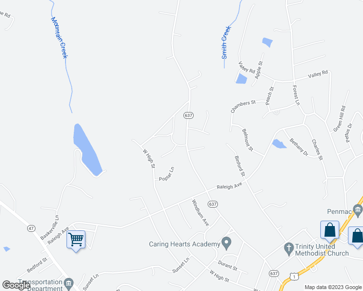 map of restaurants, bars, coffee shops, grocery stores, and more near North Edge Drive in Mecklenburg County