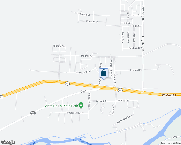 map of restaurants, bars, coffee shops, grocery stores, and more near 4715 Primavera Drive in Farmington