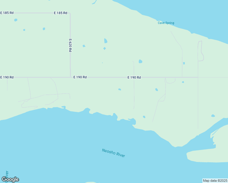 map of restaurants, bars, coffee shops, grocery stores, and more near 62401 East 190 Road in Fairland