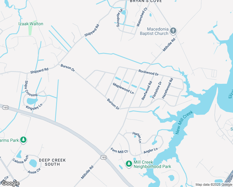 map of restaurants, bars, coffee shops, grocery stores, and more near 1957 Lemonwood Road in Chesapeake