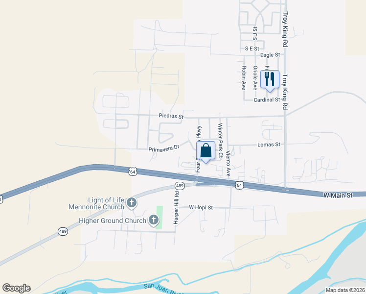 map of restaurants, bars, coffee shops, grocery stores, and more near 4709 Primavera Drive in Farmington