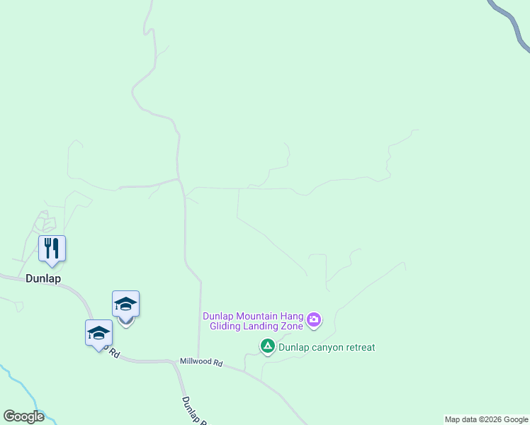 map of restaurants, bars, coffee shops, grocery stores, and more near 39940 Millwood Road in Dunlap