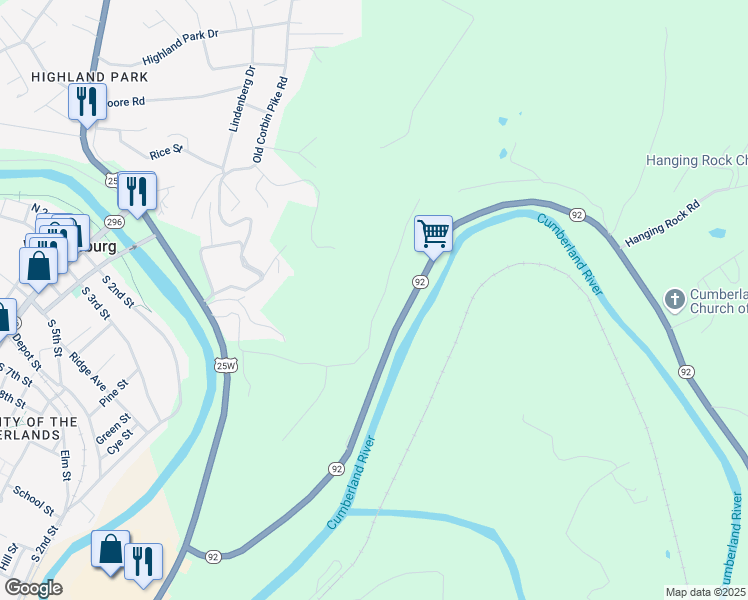map of restaurants, bars, coffee shops, grocery stores, and more near 95 Sunset Trail in Williamsburg