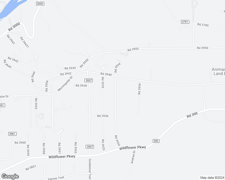 map of restaurants, bars, coffee shops, grocery stores, and more near 47 Road 3934 in Farmington