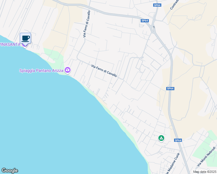map of restaurants, bars, coffee shops, grocery stores, and more near Via Pantano Arizza in Libero consorzio comunale di Ragusa