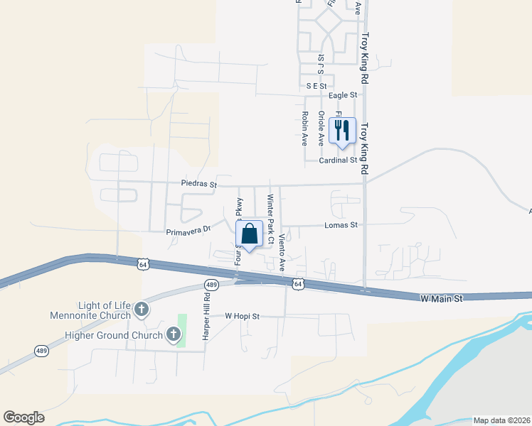 map of restaurants, bars, coffee shops, grocery stores, and more near 1209 Winter Park in Farmington