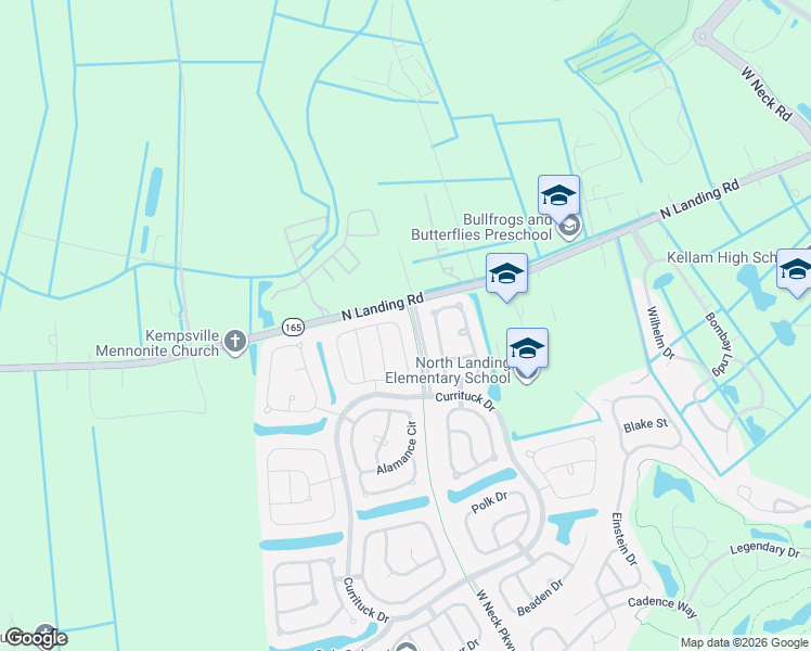 map of restaurants, bars, coffee shops, grocery stores, and more near 3197 Nansemond Loop in Virginia Beach