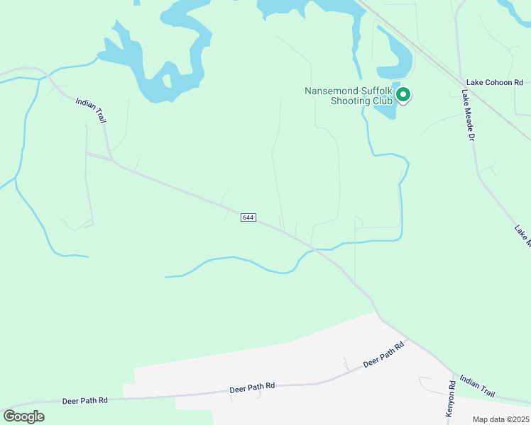 map of restaurants, bars, coffee shops, grocery stores, and more near 3382 County Road 644 in Suffolk
