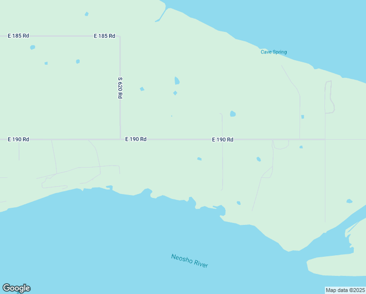 map of restaurants, bars, coffee shops, grocery stores, and more near 62401 East 190 Road in Fairland