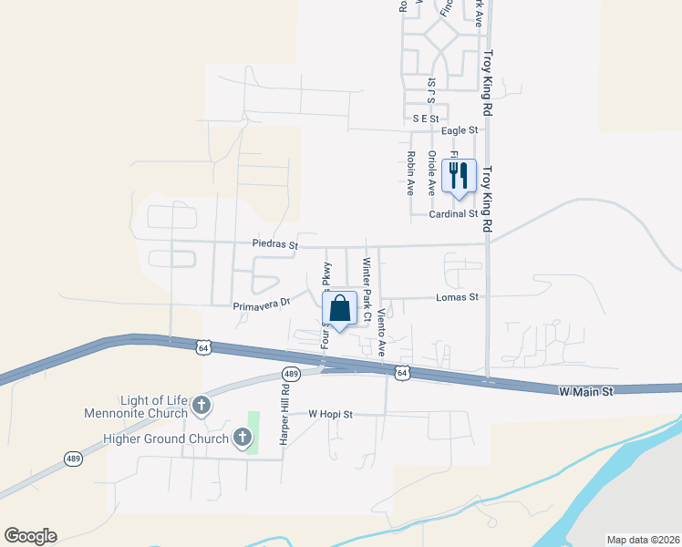 map of restaurants, bars, coffee shops, grocery stores, and more near 1209 Turning Leaf Lane in Farmington