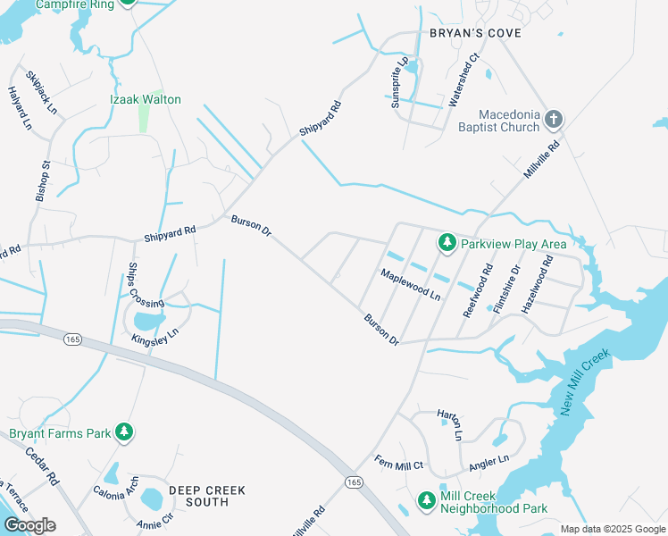 map of restaurants, bars, coffee shops, grocery stores, and more near 1928 Oakwood Road in Chesapeake