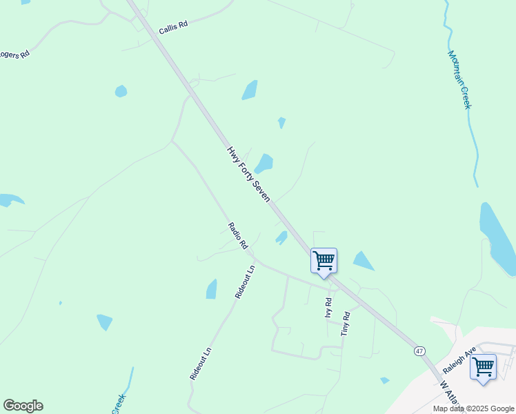 map of restaurants, bars, coffee shops, grocery stores, and more near 26460 Virginia 47 in South Hill