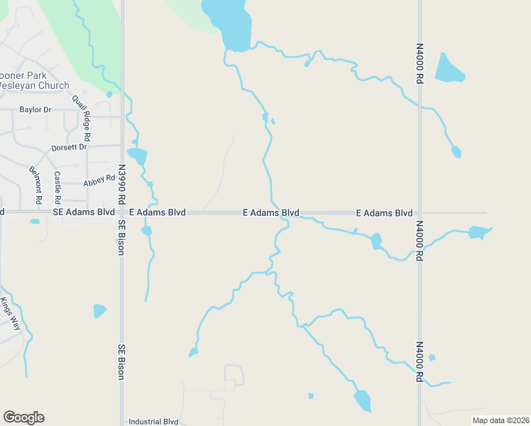 map of restaurants, bars, coffee shops, grocery stores, and more near East Adams Boulevard in Bartlesville