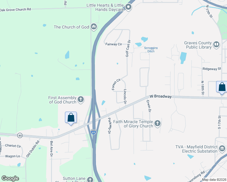 map of restaurants, bars, coffee shops, grocery stores, and more near 1301 Linwood Drive in Mayfield