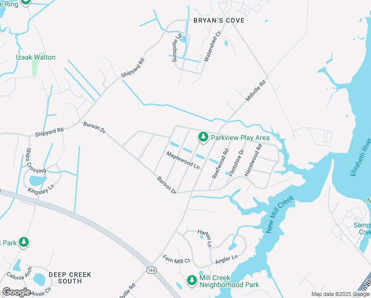 map of restaurants, bars, coffee shops, grocery stores, and more near 1928 Beechwood Road in Chesapeake