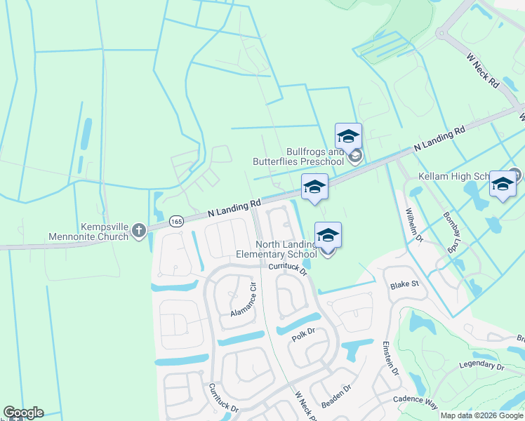 map of restaurants, bars, coffee shops, grocery stores, and more near 2552 Alleghany Loop in Virginia Beach