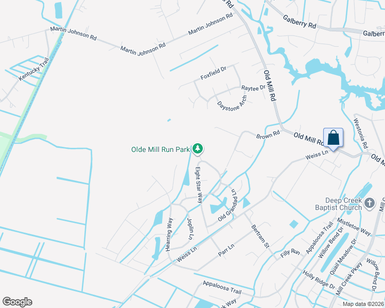 map of restaurants, bars, coffee shops, grocery stores, and more near 3336 8 Star Way in Chesapeake