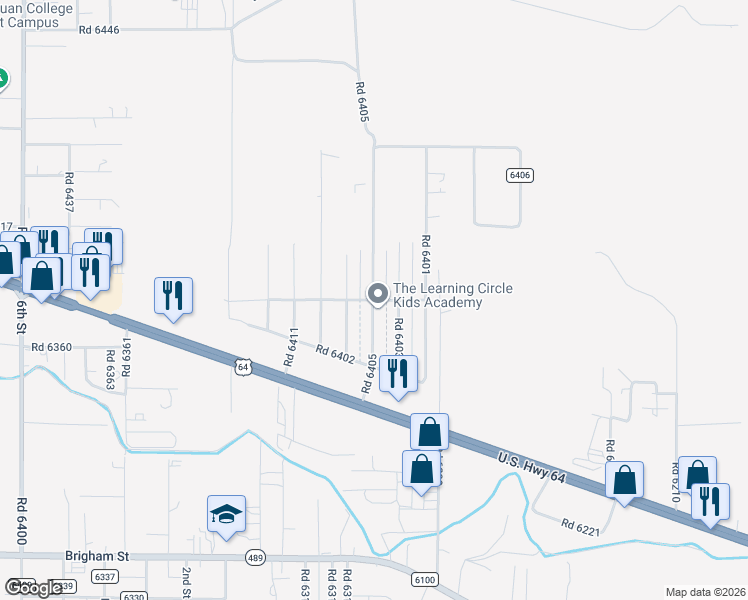 map of restaurants, bars, coffee shops, grocery stores, and more near 20 Adams Avenue in Kirtland