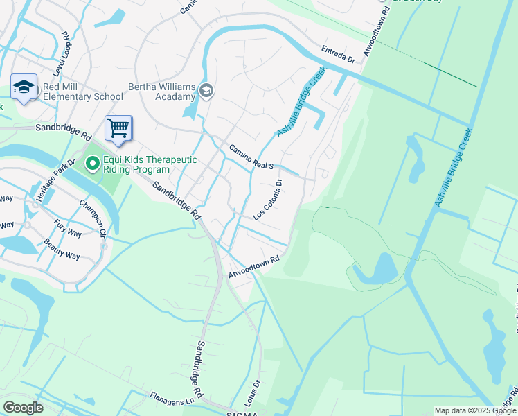 map of restaurants, bars, coffee shops, grocery stores, and more near 854 Los Colonis Drive in Virginia Beach