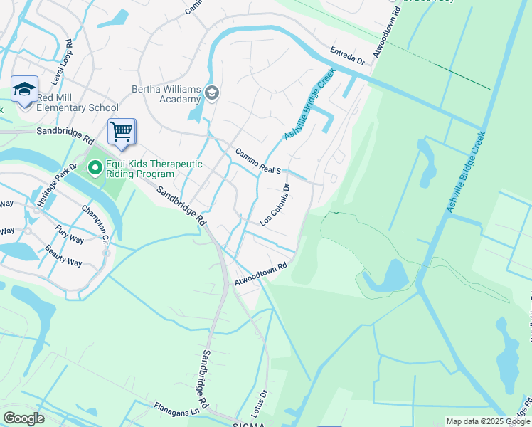 map of restaurants, bars, coffee shops, grocery stores, and more near 854 Los Colonis Drive in Virginia Beach