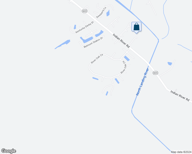 map of restaurants, bars, coffee shops, grocery stores, and more near 3780 River Oak Circle in Virginia Beach