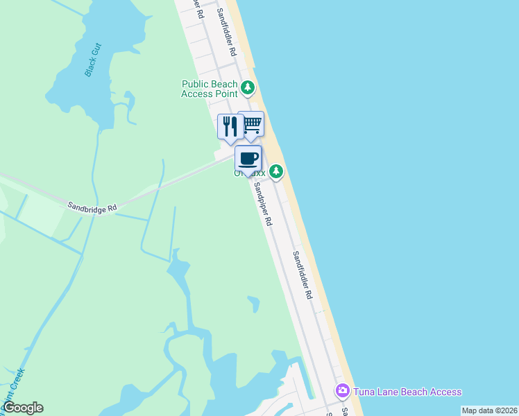 map of restaurants, bars, coffee shops, grocery stores, and more near 2585 Sandpiper Road in Virginia Beach