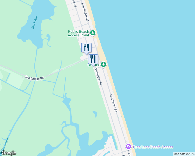 map of restaurants, bars, coffee shops, grocery stores, and more near 2585 Sandpiper Road in Virginia Beach