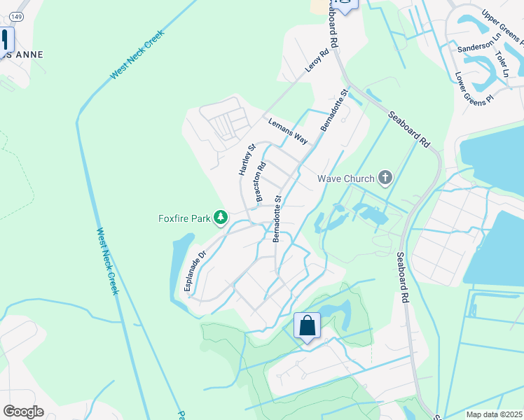map of restaurants, bars, coffee shops, grocery stores, and more near 2493 Esplanade Drive in Virginia Beach
