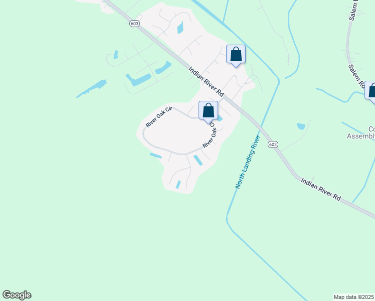 map of restaurants, bars, coffee shops, grocery stores, and more near 3753 River Oak Circle in Virginia Beach