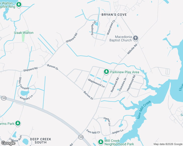 map of restaurants, bars, coffee shops, grocery stores, and more near 1957 Rockwood Drive in Chesapeake
