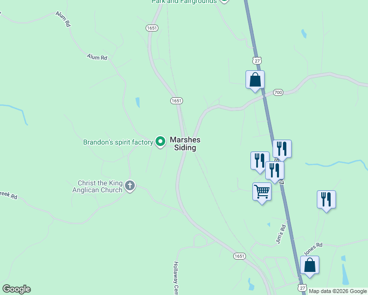 map of restaurants, bars, coffee shops, grocery stores, and more near State Highway 700 in Whitley City