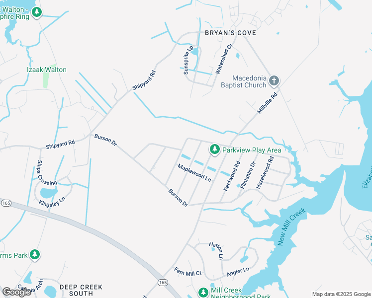 map of restaurants, bars, coffee shops, grocery stores, and more near 1953 Rockwood Drive in Chesapeake