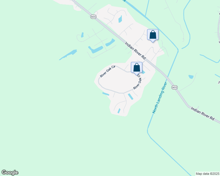 map of restaurants, bars, coffee shops, grocery stores, and more near 3777 River Oak Circle in Virginia Beach