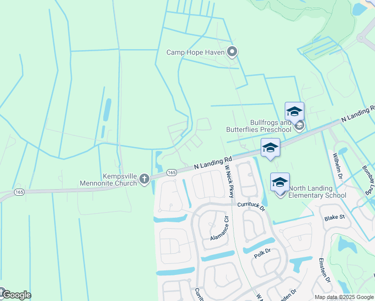 map of restaurants, bars, coffee shops, grocery stores, and more near 2409 Timber Mist in Virginia Beach