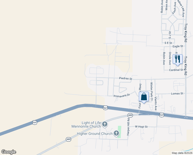 map of restaurants, bars, coffee shops, grocery stores, and more near Starling Lane in Farmington