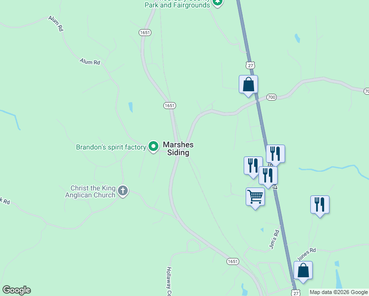 map of restaurants, bars, coffee shops, grocery stores, and more near State Highway 700 in Whitley City