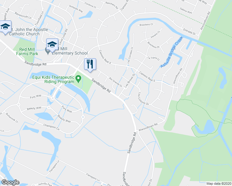 map of restaurants, bars, coffee shops, grocery stores, and more near 2617 Rio Grande Court in Virginia Beach