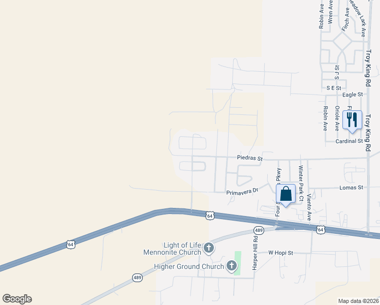 map of restaurants, bars, coffee shops, grocery stores, and more near Starling Lane in Farmington
