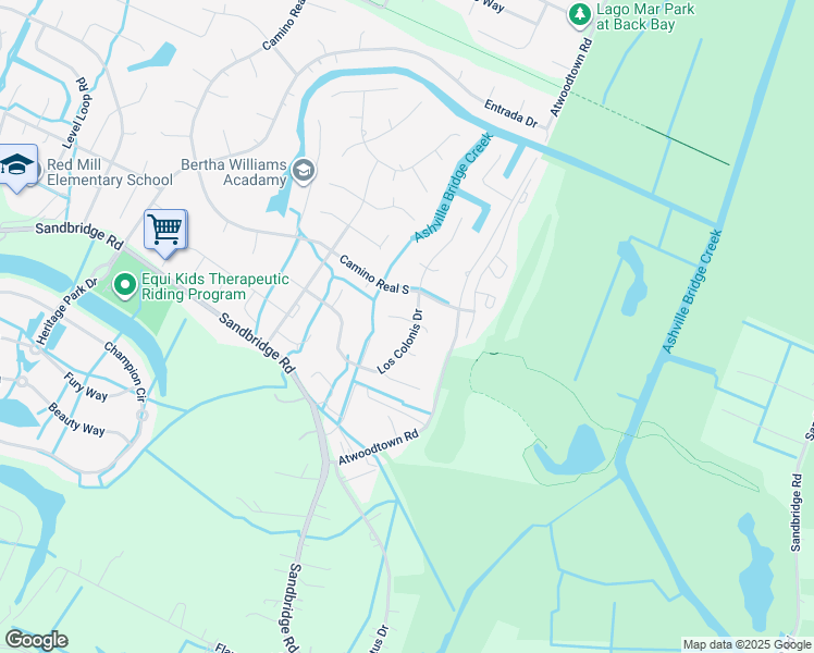 map of restaurants, bars, coffee shops, grocery stores, and more near 901 Rio Bravo Bend Road in Virginia Beach
