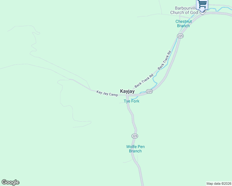 map of restaurants, bars, coffee shops, grocery stores, and more near 60 Kay Jay Camp Road in Barbourville