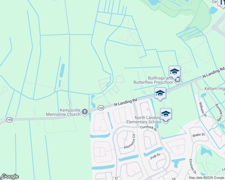 map of restaurants, bars, coffee shops, grocery stores, and more near 3149 Rockwater Way in Virginia Beach