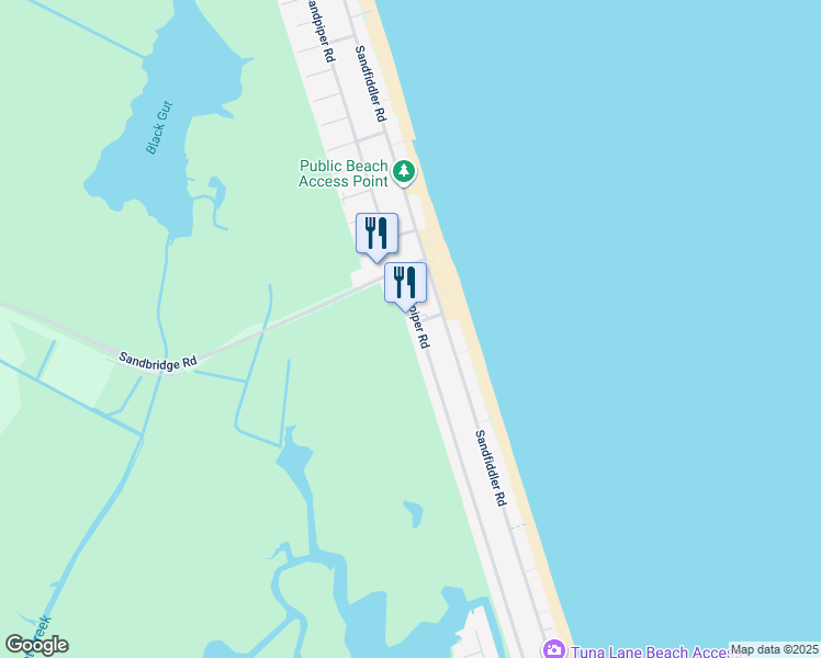map of restaurants, bars, coffee shops, grocery stores, and more near 2553 Sandpiper Road in Virginia Beach