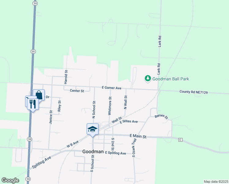 map of restaurants, bars, coffee shops, grocery stores, and more near 101-221 Whitmore St in Goodman