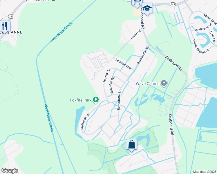 map of restaurants, bars, coffee shops, grocery stores, and more near 2690 Bracston Road in Virginia Beach