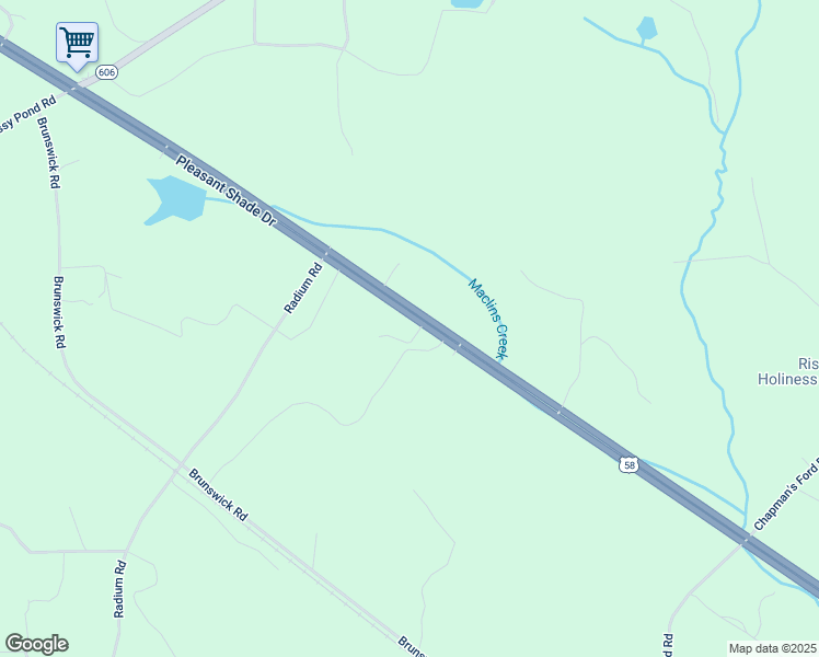 map of restaurants, bars, coffee shops, grocery stores, and more near 5030 Pleasant Shade Drive in Emporia
