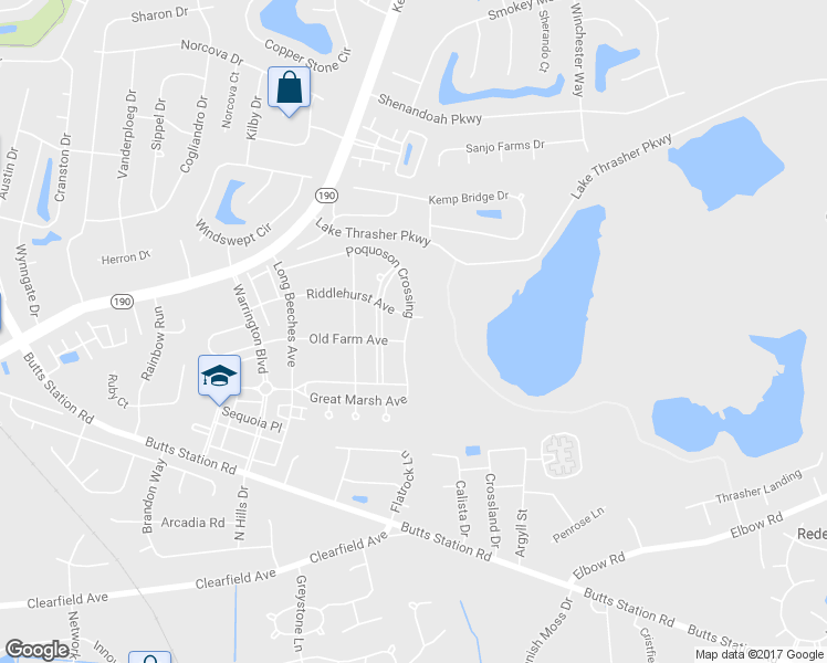 map of restaurants, bars, coffee shops, grocery stores, and more near 1005 Poquoson Crossing in Chesapeake