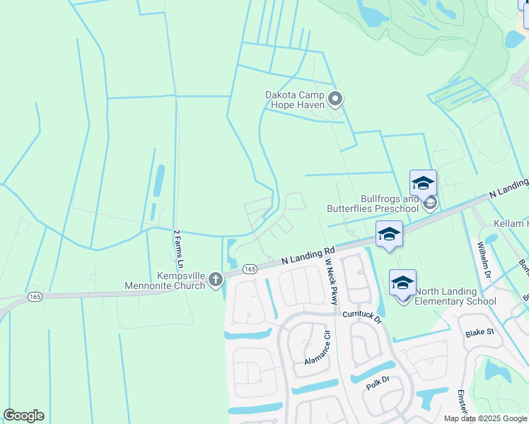 map of restaurants, bars, coffee shops, grocery stores, and more near 3121 Crosstimbers Way in Virginia Beach