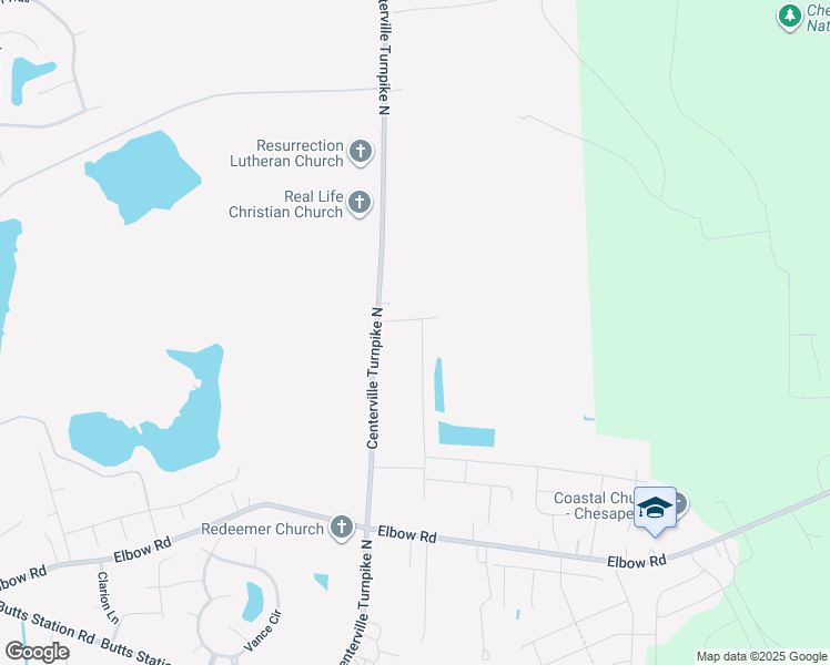 map of restaurants, bars, coffee shops, grocery stores, and more near 744 Appalachian Court in Chesapeake
