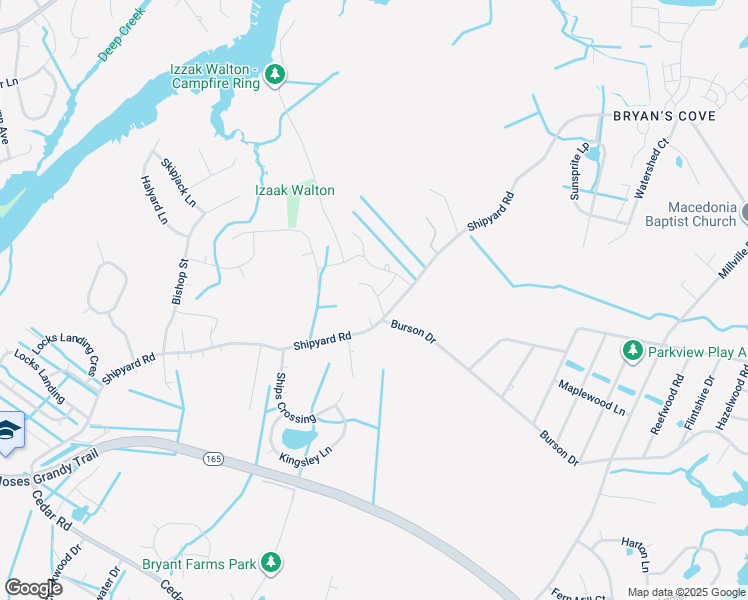 map of restaurants, bars, coffee shops, grocery stores, and more near 2088 Shipyard Road in Chesapeake