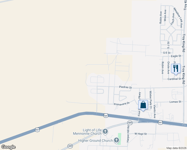 map of restaurants, bars, coffee shops, grocery stores, and more near 1388 Bluejay Circle in Farmington